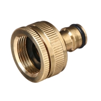 Штуцер, внутренняя резьба 3/4"&ndash;1", быстросъёмное соединение, латунь, Greengo