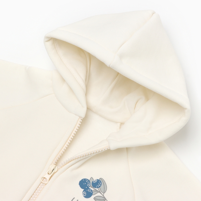 Костюм: толстовка и брюки Крошка Я Blueberry  р. 74-80, синий / молочный