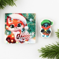 Подарочный набор новогодний, блокнот и значок &laquo;Для тебя&raquo;