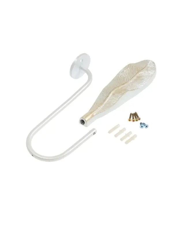 Крючок для штор CAPPIO KS040, цвет белый с золотом, набор 2 шт