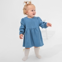 Платье с воротничком Крошка Я Муслин, 92-98, темно-синий