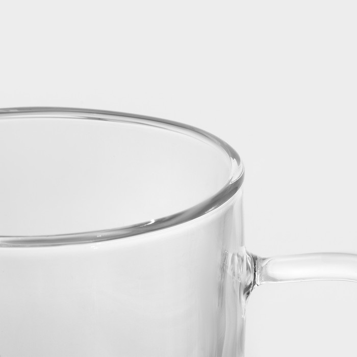 Кружка стеклянная с двойными стенками Magistro &laquo;Дуо&raquo;, 500 мл, 14,5&times;9&times;15,5 см