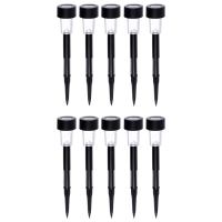 Набор садовых светильников на солнечной батарее &laquo;Цилиндр&raquo;, 4.5 &times; 30 &times; 4.5 см, 1 LED, свечение тёплое белое, 10 шт.