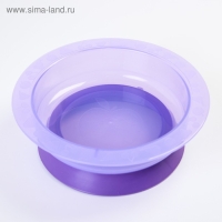 Тарелка детская на присоске, глубокая, 470 мл, от 5 мес., цвета МИКС, 400 мл, 17,5х17,5х4,3