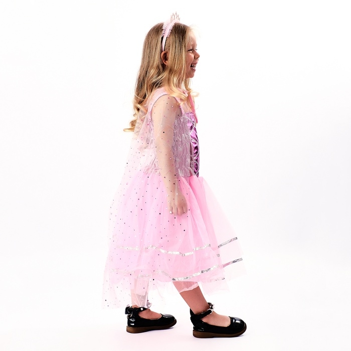 Карнавальный костюм Карнавальный костюм "Красивая принцесса" рост 104-134 см, платье, накидка, ободок