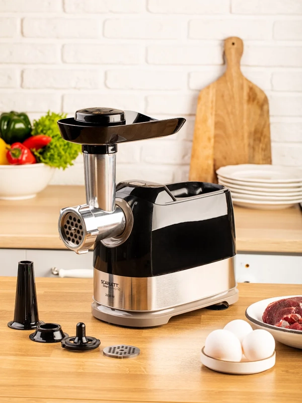 Мясорубка элетрическая мощная с насадками SC-MG45S66