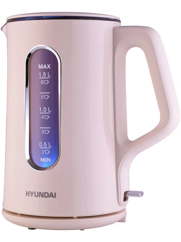 Чайник HYK-G8888 1.5л. 1700Вт кремовый прозрачный