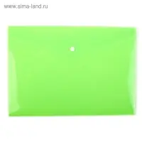 Папка-конверт на кнопке, А4, 180 мкм, Calligrata рифлёная, флуоресцентная, МИКС