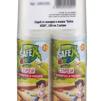 Спрей от комаров и мошек "Safex KIDS", 100 мл 2 штуки