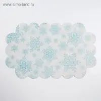 Коробка для кондитерских изделий с PVC крышкой &laquo;Снежинки&raquo;, 10.5 х 21 х 3 см