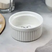 Рамекин керамический &laquo;Кушай&raquo;, 9.5 х 4.5 см, 200 мл, цвет белый