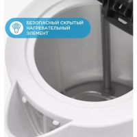 Чайник электрический MK-8090, пластик, 1.7 л, фильтр, белый