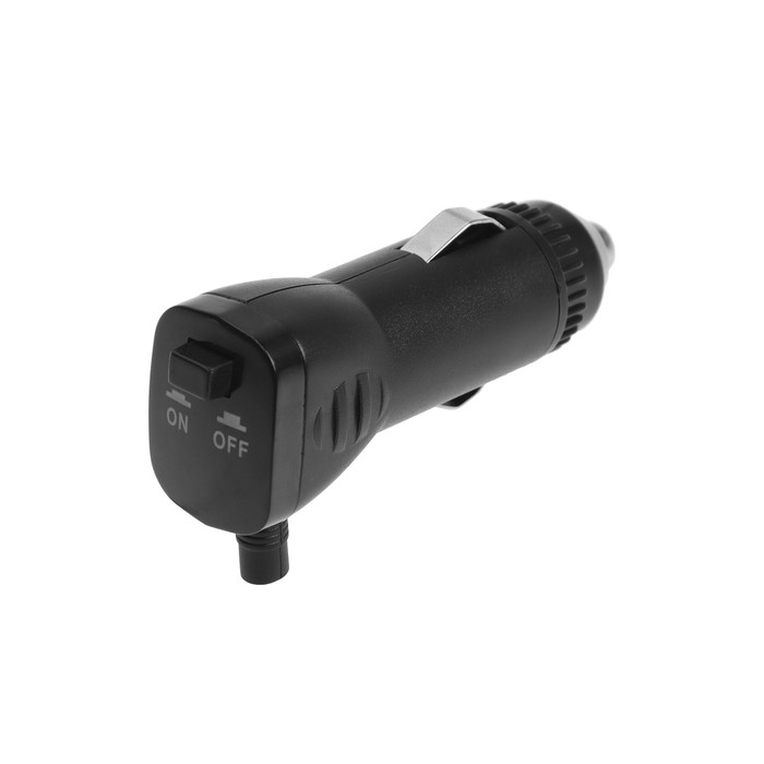 Штекер в прикуриватель 12В, угловой, выключатель Штекер в прикуриватель 12В, угловой, выключатель