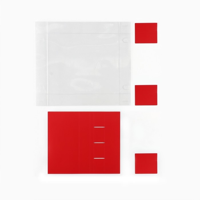 Коробка под 4 конфеты и шоколад с ячейками &laquo;Сердца&raquo; 18.8 х 15.7 х 3 см