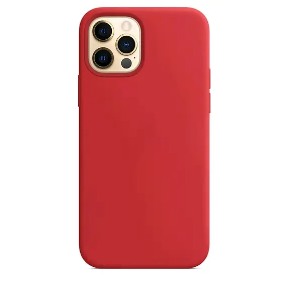 Чехол iPh 12 Pro Max Silicon Case  ORG Red (MagSafe) c LOGO
