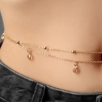 Портупея &laquo;Талия&raquo; два ряда, цвет белый в золоте