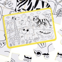 Мягкий пазл для малышей раскраска «Африка», размер 50х33 см, 28 деталей, Крошка Я Мягкий пазл для малышей раскраска «Африка», размер 50х33 см, 28 деталей, Крошка Я