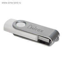 Флешка Mirex SWIVEL WHITE, 32 Гб, USB2.0, чт до 25 Мб/с, зап до 15 Мб/с, белая