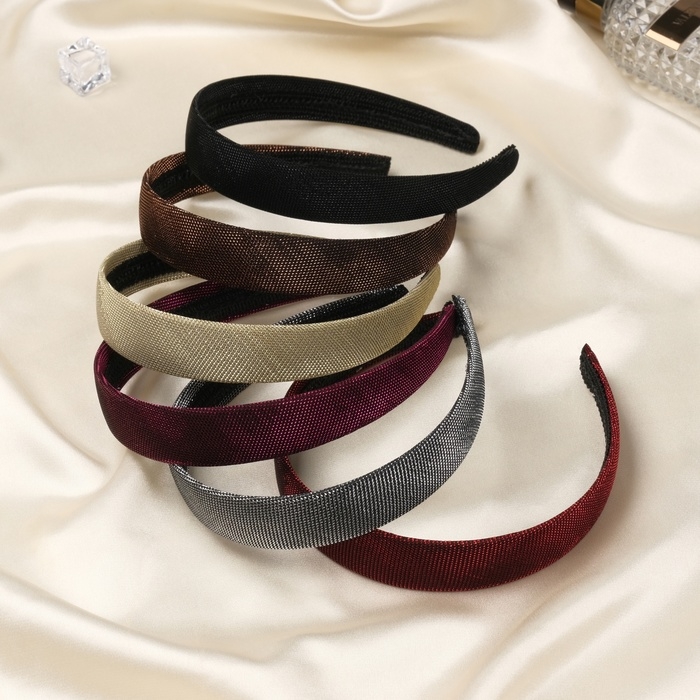 Ободок для волос QF &laquo;Классика&raquo;, блеск, 2.5 см, МИКС