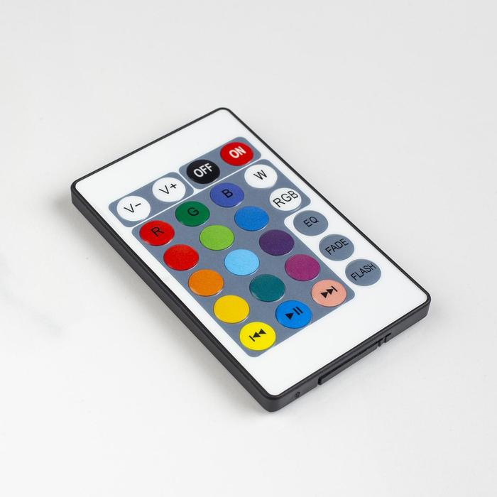 Световой прибор &laquo;Музыкальная тарелка&raquo; 23 см, Е27, динамик, пульт ДУ, свечение RGBW