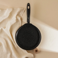 Сковорода блинная алюминиевая с антипригарным покрытием SL Home, d=22 см, h=1,6 см, индукция, цвет чёрный