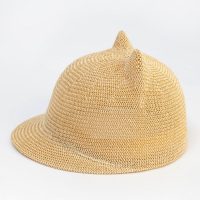 Кепка плетёная для девочки MINAKU цвет бежевый, р-р 50-52