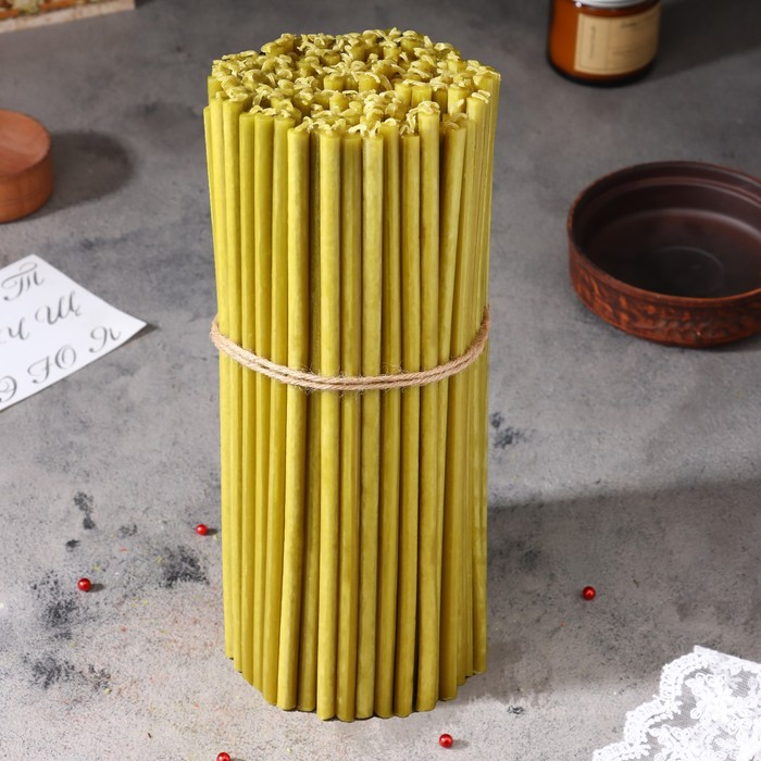 Свечи церковные медовые №30, упаковка 2кг, парафин + медовое масло Свечи церковные медовые №30, упаковка 2кг, парафин + медовое масло