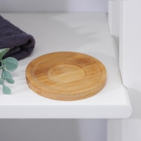 Мыльница бамбуковая, 0,9&times;9,5&times;9,5 см