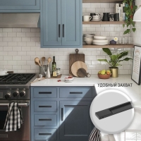 Ручка торцевая CAPPIO RP101BL, м/о 96 мм, цвет черный Ручка торцевая CAPPIO RP101BL, м/о 96 мм, цвет черный