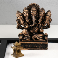 Сад камней Дзен 2*28*16,5 см "Ганеша пятиголовый", черный Сад камней Дзен 2*28*16,5 см "Ганеша пятиголовый", черный