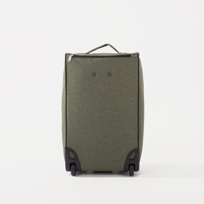 Чемодан малый 36 л (S), «Фабрика КАРТЕКС», отдел на молнии, наружный карман, 2 колеса, цвет хаки Чемодан малый 36 л (S), «Фабрика КАРТЕКС», отдел на молнии, наружный карман, 2 колеса, цвет хаки