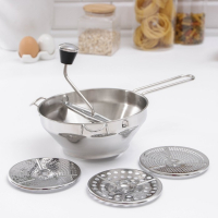 Измельчитель для овощей Magistro Steel, 201 сталь, 3 диска в комплекте Измельчитель для овощей Magistro Steel, 201 сталь, 3 диска в комплекте