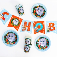 Новогодний Набор бумажной посуды одноразовый Игристого праздника!&raquo;, на новый год