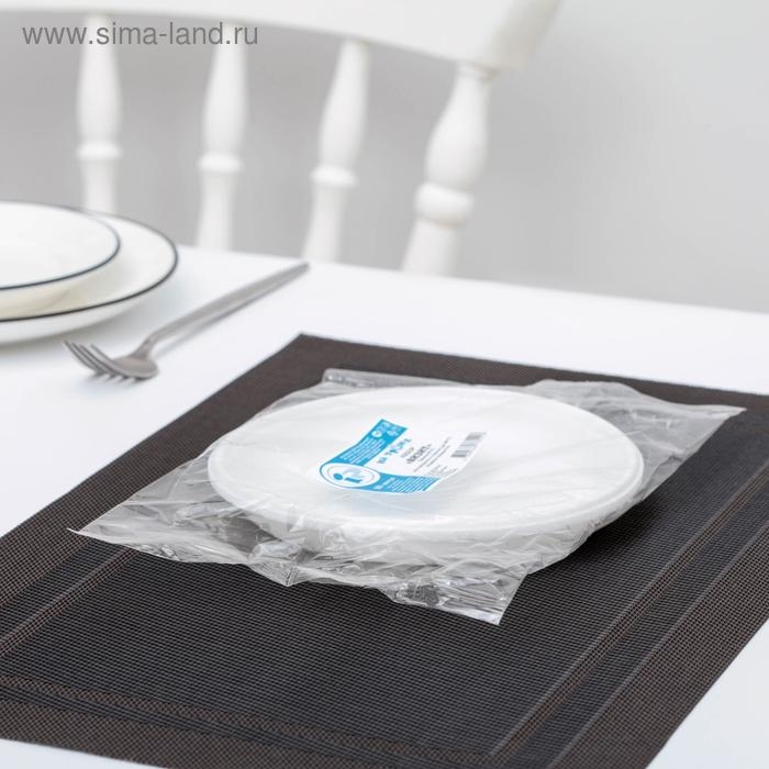 Набор пластиковых одноразовых тарелок, d=16,5 см, 10 шт, цвет белый Набор пластиковых одноразовых тарелок, d=16,5 см, 10 шт, цвет белый