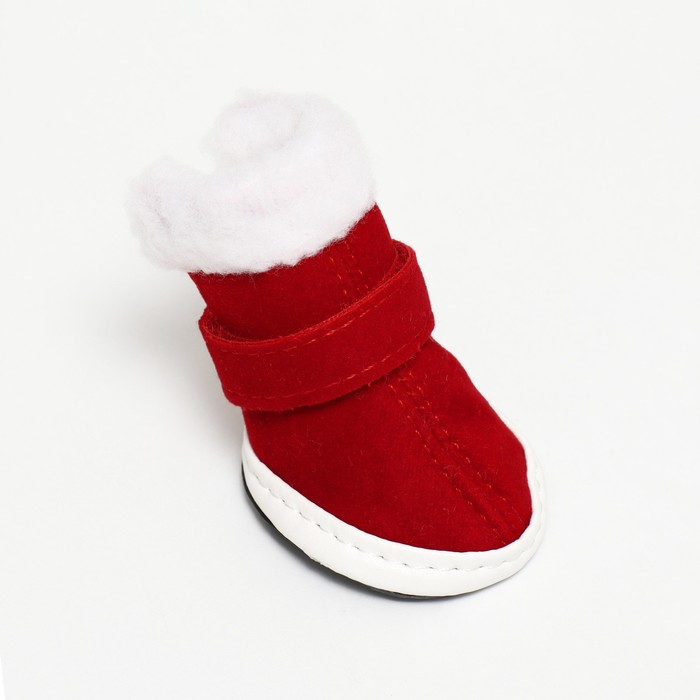 Ботинки Ботинки "Кристмес", набор 4 шт, размер 5 (подошва 6 х 5 см), красные