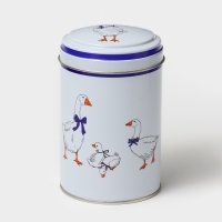 Банка для сыпучих продуктов &laquo;Гуси&raquo;, 1,1 л, d=9,9 см, круглая