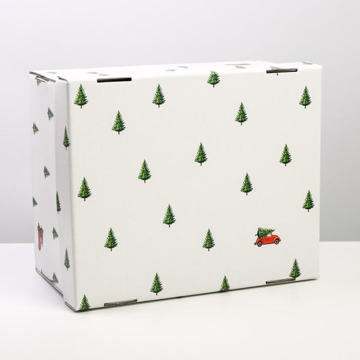 Коробка подарочная новогодняя складная &laquo;Новый год&raquo;, 31,2 х 25,6 х 16,1 см, Новый год