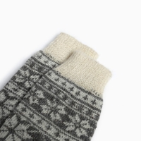 Получулки женские шерстяные &laquo;Снежинка белая&raquo;, цвет серый, размер 23