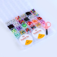 Набор для создания украшений с русским алфавитом, набор 24 вида бусин, 2 лески, ножницы