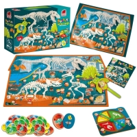 Пазл-детектив &laquo;Музей динозавров&raquo;, лупа, 24 фишки, 54 элемента
