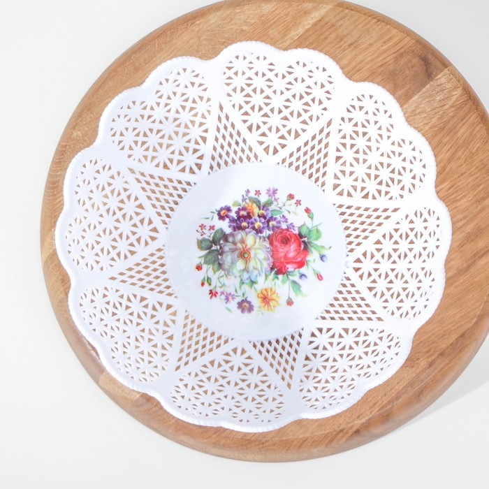 Ваза для хлеба и фруктов &laquo;Кубань. Сердце&raquo;, d=22 см, цвет МИКС