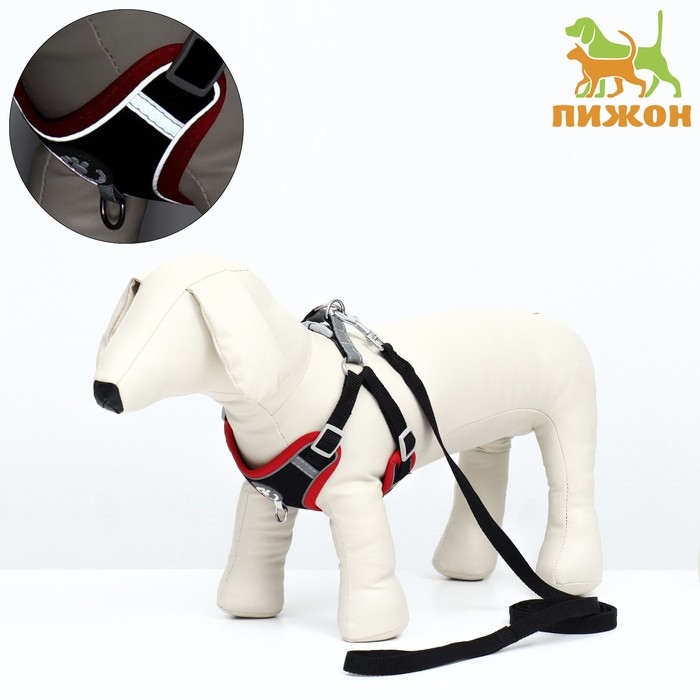 Комплект Sport+, S, поводок 120 x1 ,5 см, ОШ 39-41 см, ОГ 44-48 см, вес животного 7-13 кг, чёрный 9 Комплект Sport+, S, поводок 120 x1 ,5 см, ОШ 39-41 см, ОГ 44-48 см, вес животного 7-13 кг, чёрный 9