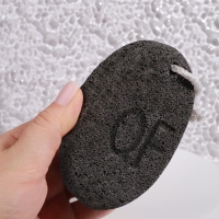 Пемза для педикюра, с подвесом, 11 &times; 7 см, в коробке, цвет чёрный