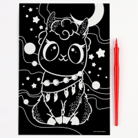 Гравюра детская. Набор гравюр &laquo;Милые животные&raquo;, А4, 4 шт