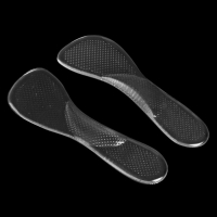 Полустельки для обуви, с супинатором, массажные, силиконовые, 19 × 6,7 см, пара, цвет прозрачный Полустельки для обуви, с супинатором, массажные, силиконовые, 19 × 6,7 см, пара, цвет прозрачный