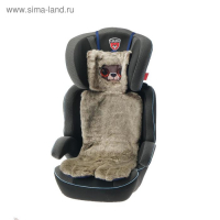 Накидка &laquo;АВТОНЯША&raquo; для детского автокресла, Мишка, серая