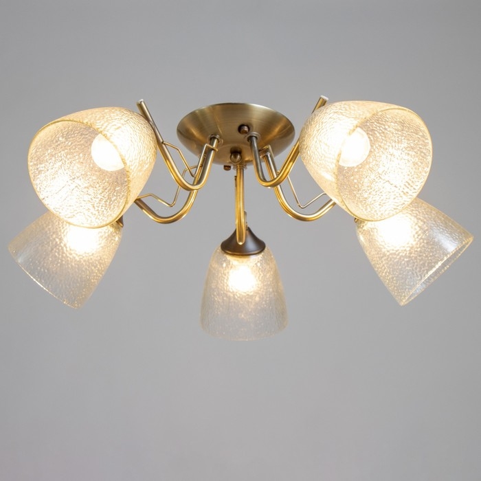 Люстра "Эсм BayerLuxина" 5хЕ27 40Вт бронза 50х50х19 см BayerLux