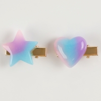 Заколки для волос  2шт, космос