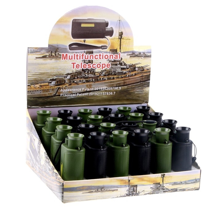 Лазер &laquo;Бинокль&raquo; с фонариком, цвета МИКС