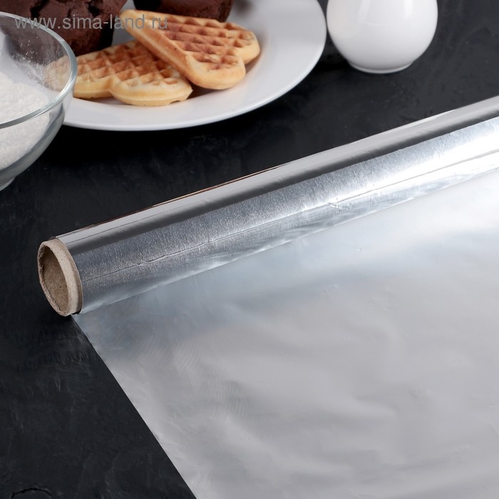 Фольга пищевая алюминиевая Gurmanoff, 44 см &times; 10 м, 14 мкм, мягкая упаковка